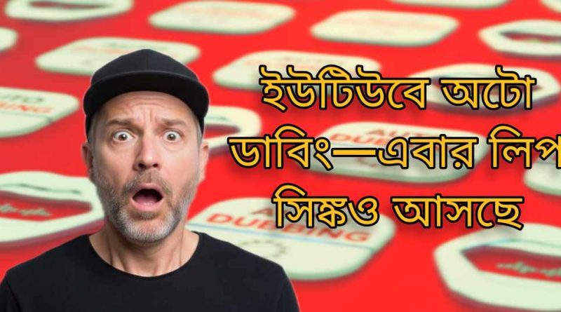 ইউটিউবে কি আসছে অটো ডাবিং সঙ্গে লিপ সিঙ্ক?